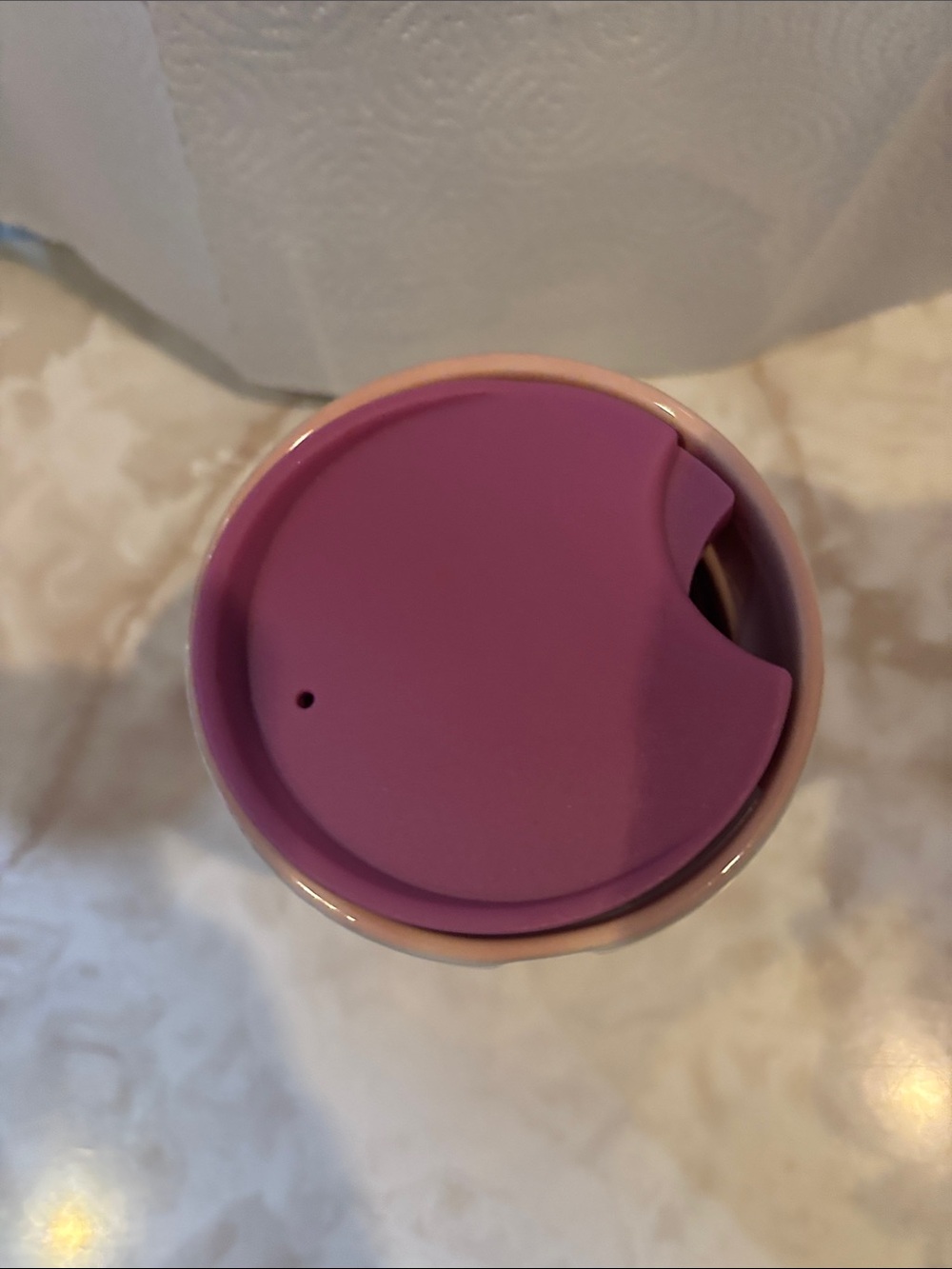 Starbucks Iridescent Pink & Green Geometric Travel Cup with Pink Lid - Picture 2 of 5
